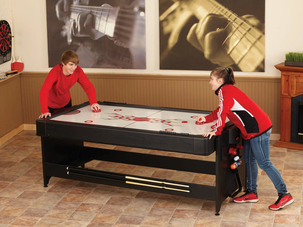 7' 2-in-1 Billiards and Air Hockey Game Table D463