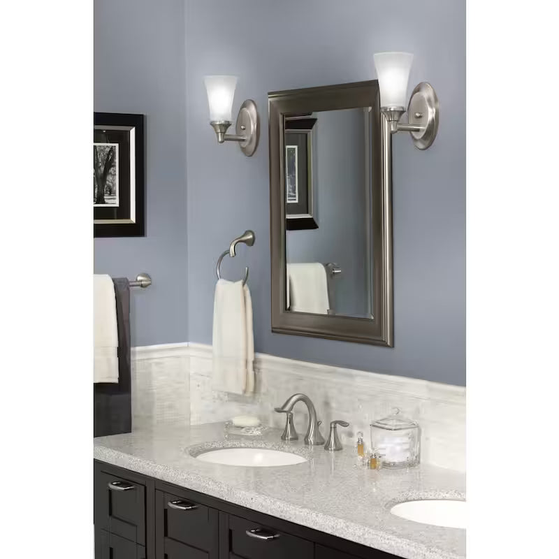8 in. Widespread 2-Handle Bathroom Faucet Trim Kit in Brushed Nickel V401781