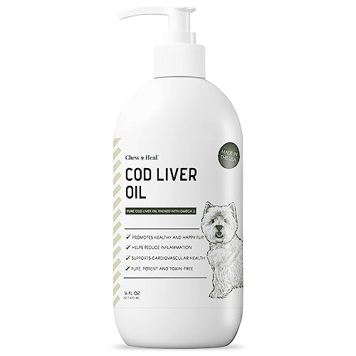 Cod Liver Oil for Dogs 16 oz Omega 3 Omega 6 Vitamin A Vitamin D V594