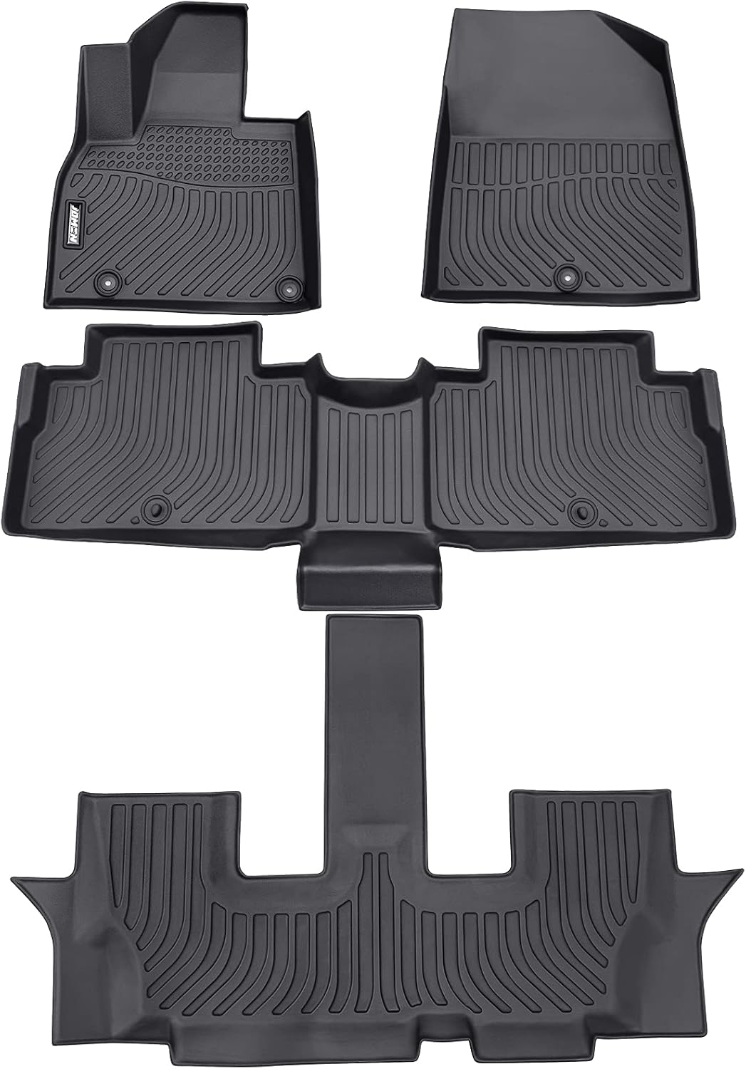 All Weather Floor Mats Custom Fit Car Floor Liner Set Black V38117