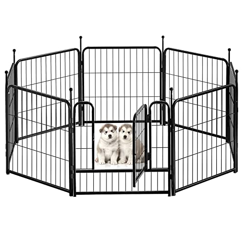 16 Panels 32 inch Heavy Duty Metal Dog Playpen Y821