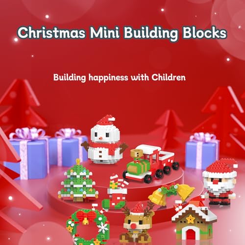 Mini Christmas Building Blocks Toys 8 Pack W1412