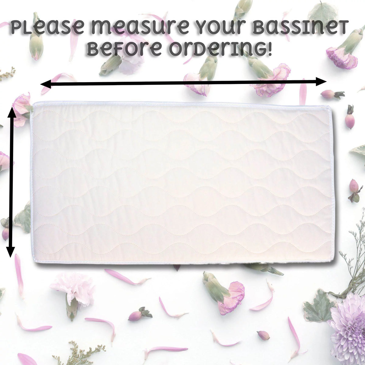 Baby Bassinet Cradle Mattress Oblong 12 x 26 Foam Waterproof Q1838