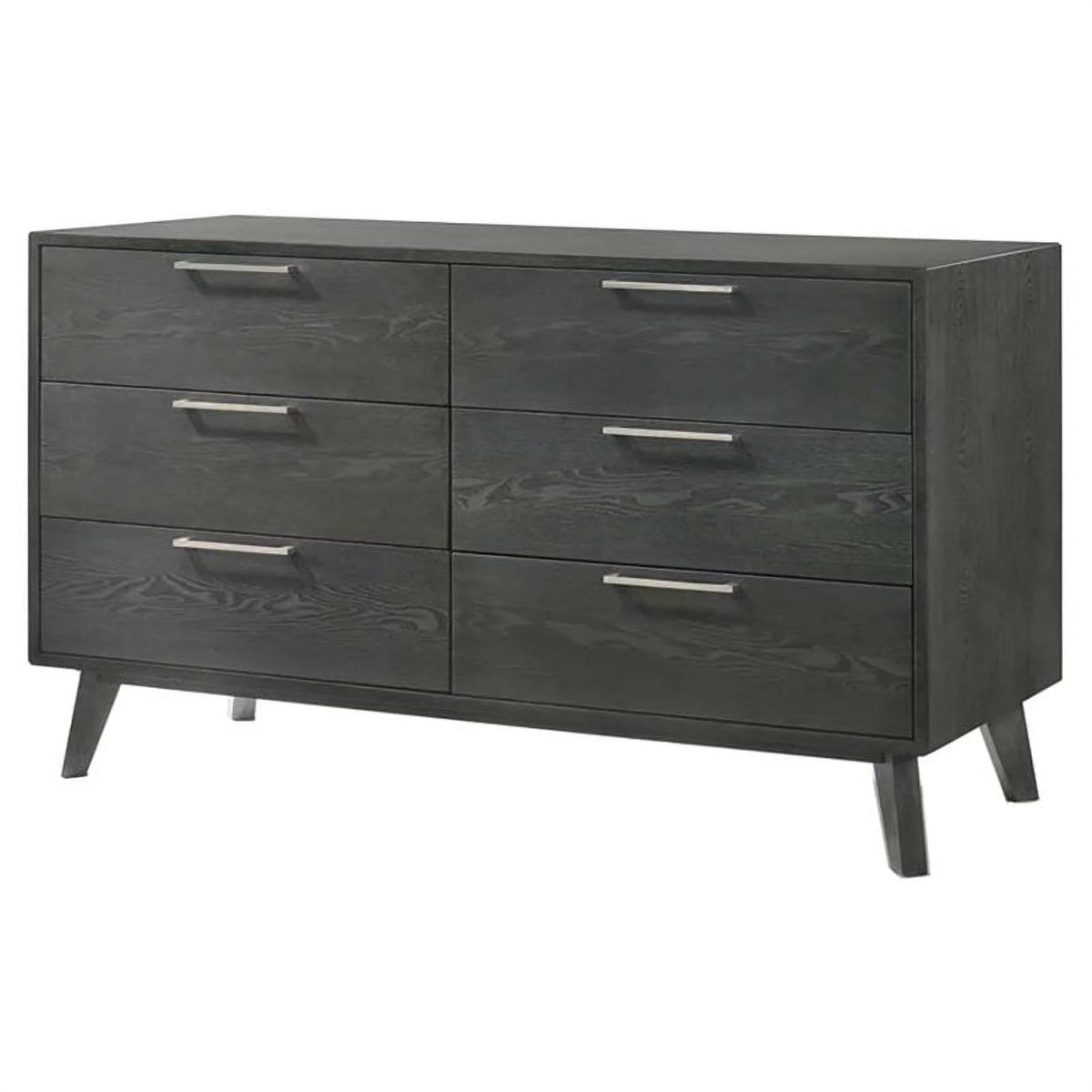 6 Drawer Wood Stainless Steel Dresser H826