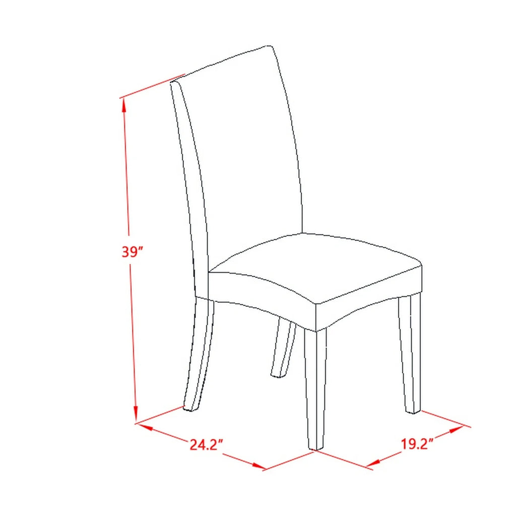 Brown Linen Fabric Parson Chair V707859