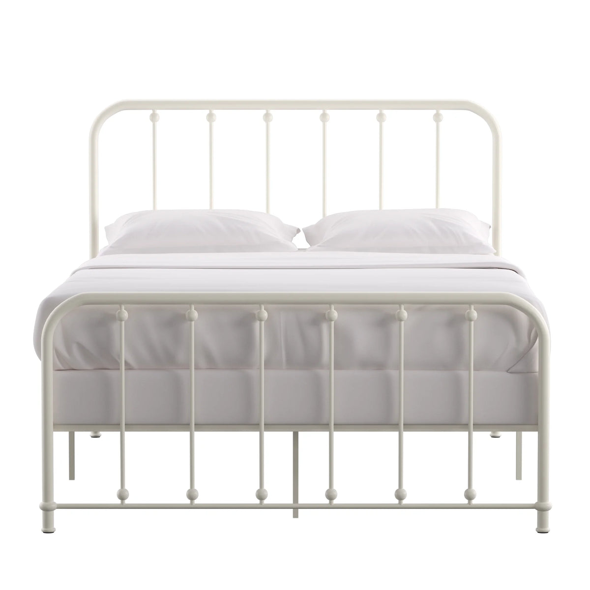 White Metal Platform Full Bed V667627