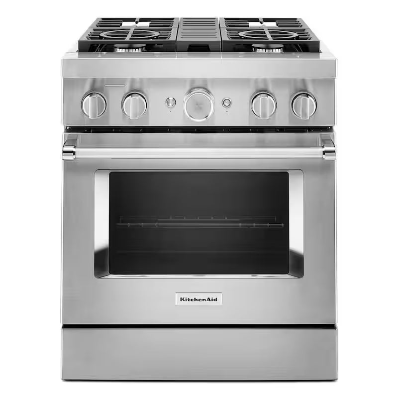 4 Burner Dual Fuel Freestanding Smart Range in Stainless Steel J694