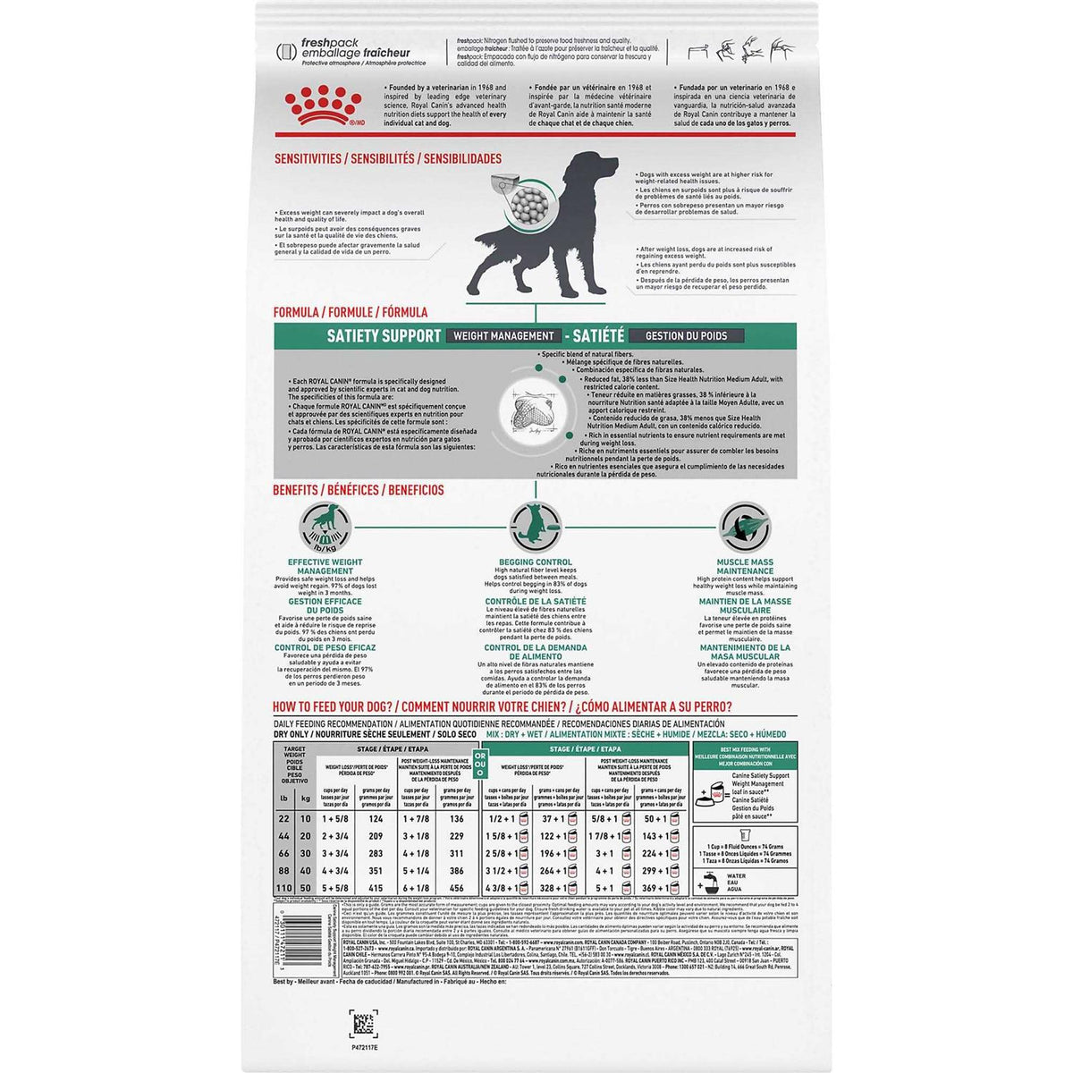 Veterinary Diet Satiety Support Dry Dog Food Y557