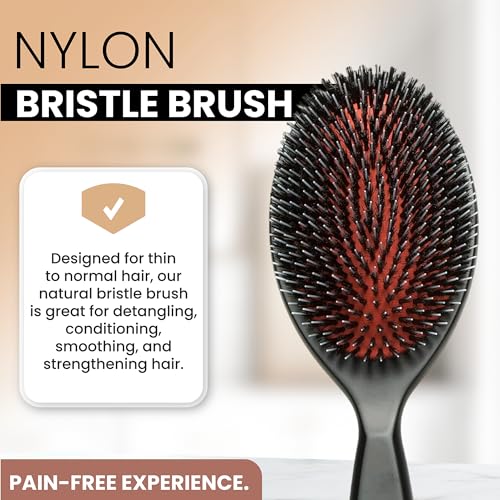 Nylon Boar Bristle Brush for Normal to Thick Hair U6338