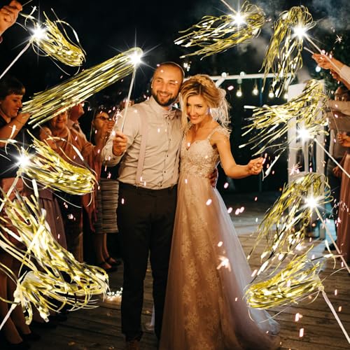 100 PCS Light Up Wedding Wands LED Tinsel Streamers Z703