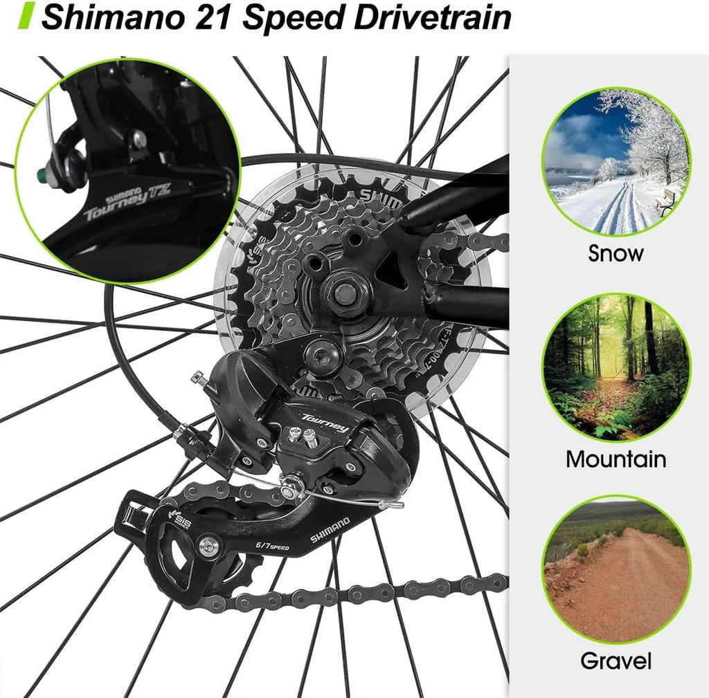 26 Inch Full-Suspension 21 Speeds Disc-Brake Mountain Bike K1554