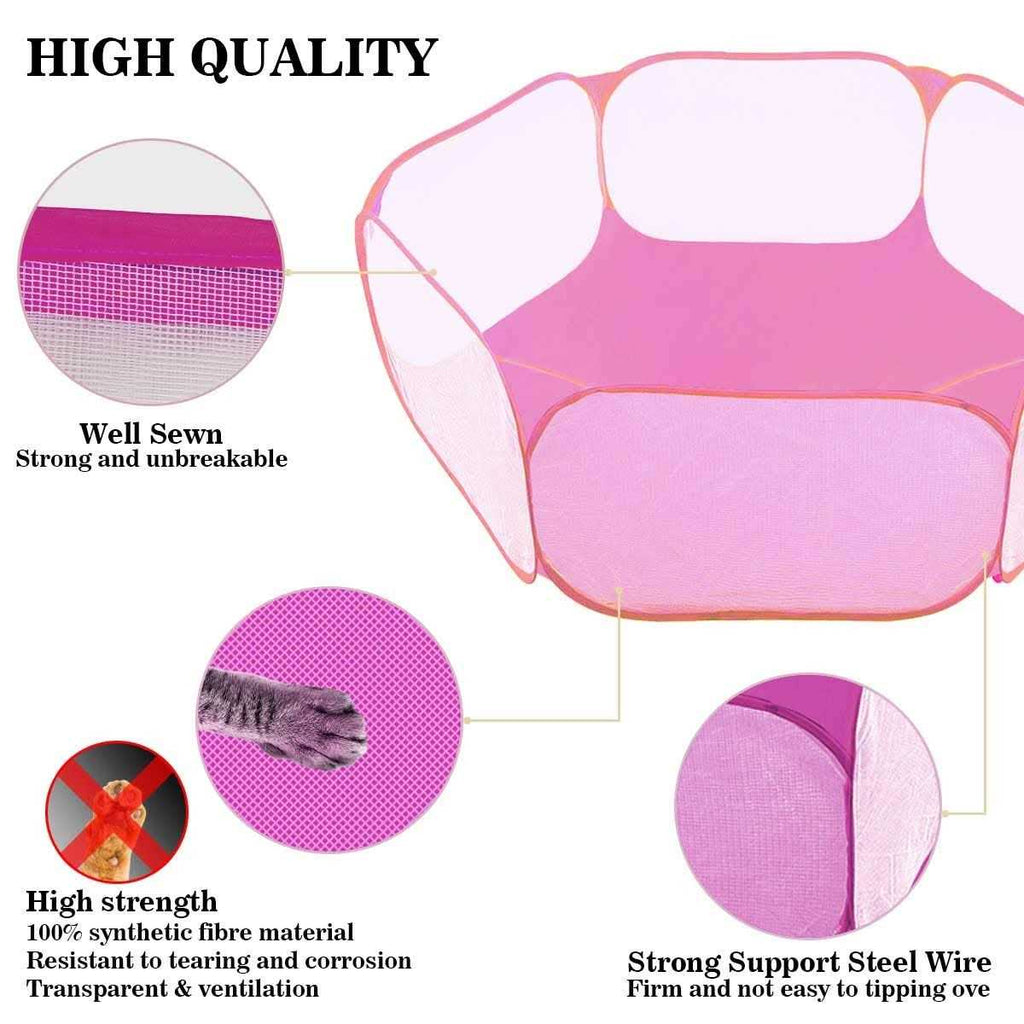 Breathable Transparent Pet Playpen Pop Open Outdoor/Indoor Exercise Fence U4646