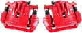 Red Coated Caliper Pair + Hardware Brake Kit Q15697