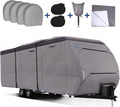 Waterproof 500D Travel Trailer Cover with 4 Tire Covers E63218