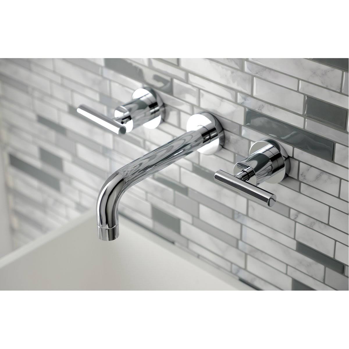 2-Handle Wall Mount Bathroom Faucet, Antique Brass X5960