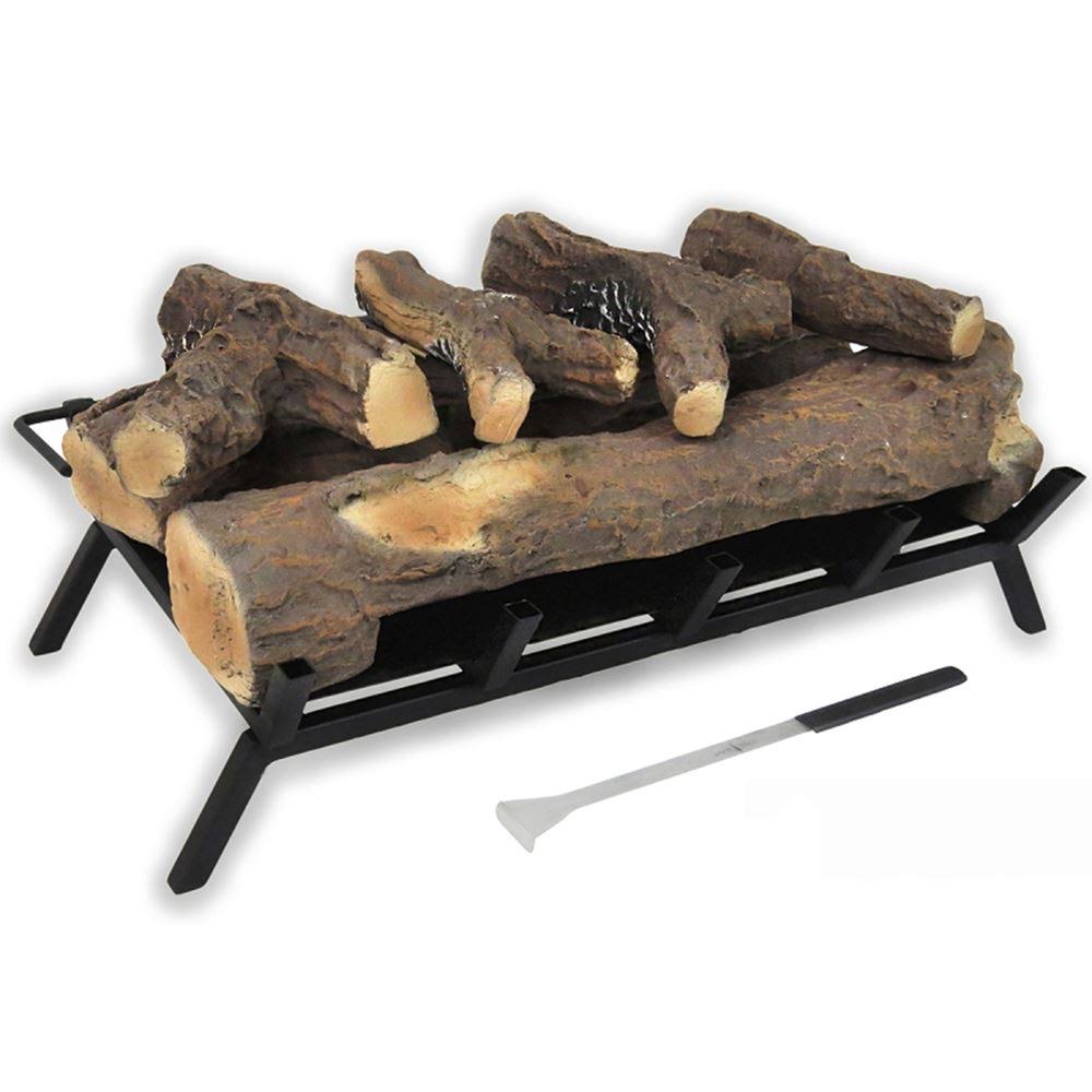 24 in. Ethanol Fireplace Log Set with Burner Insert C477116