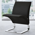 Black Cashmere Fabric Chair with Chrome Base O600276