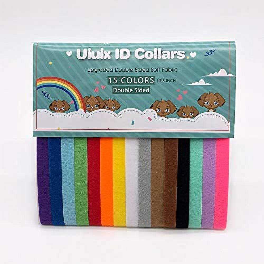 15 Colors Double-Sided Soft Adjustable Puppy ID Collars Q808612
