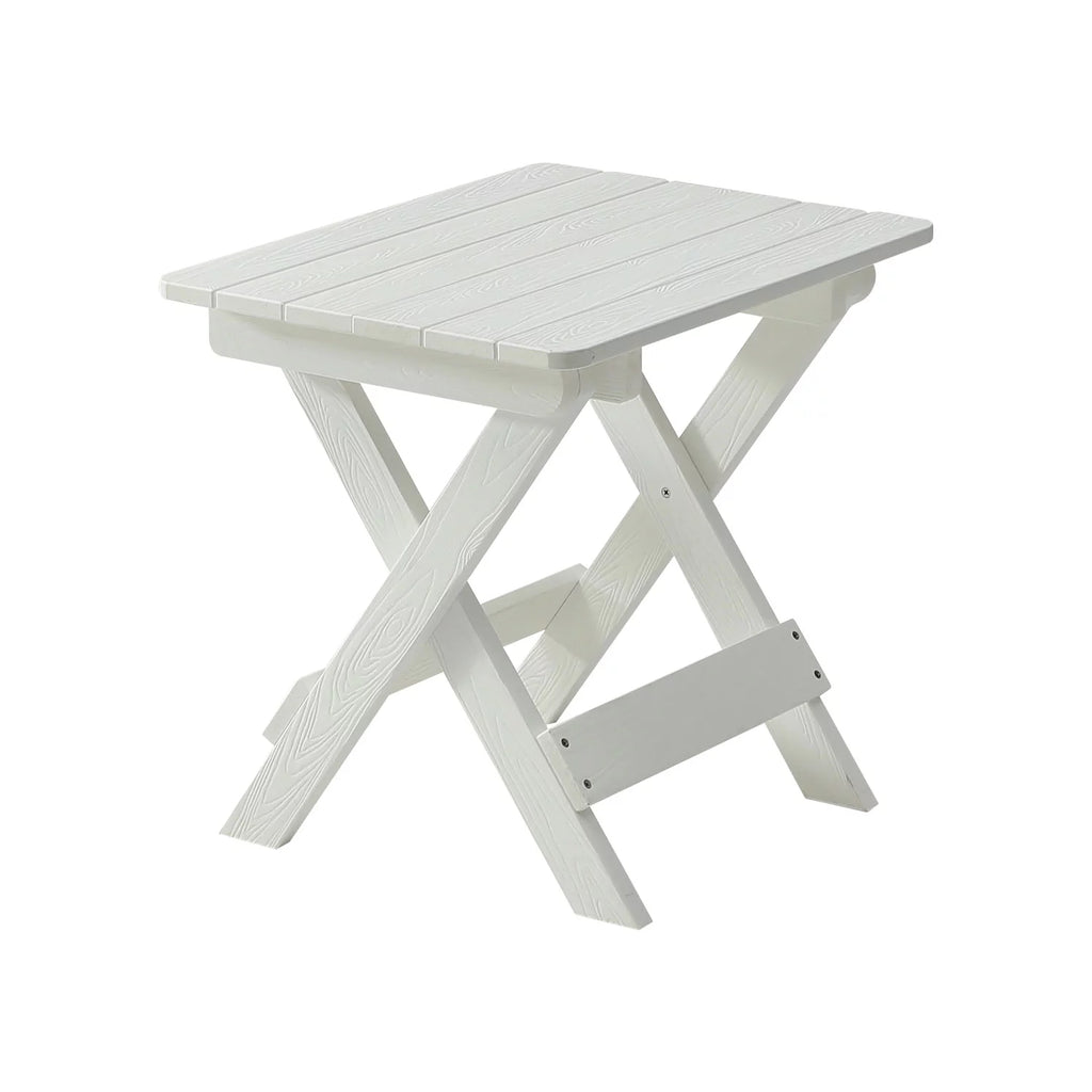 Foldable Small Table and Chair Set with 2 Chairs White I5516