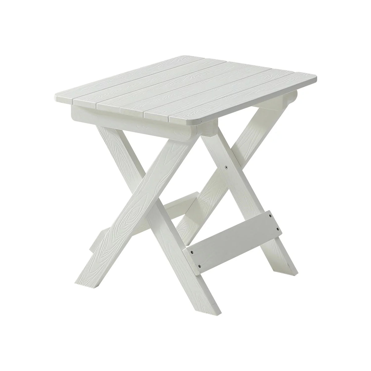 Foldable Small Table and Chair Set with 2 Chairs White I5516