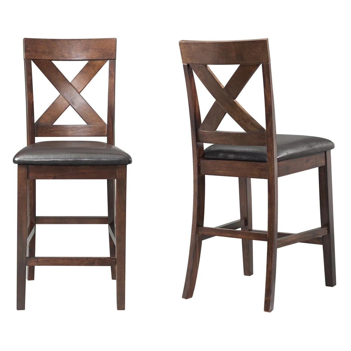 Cherry Counter Height Side Chair Set Q37044
