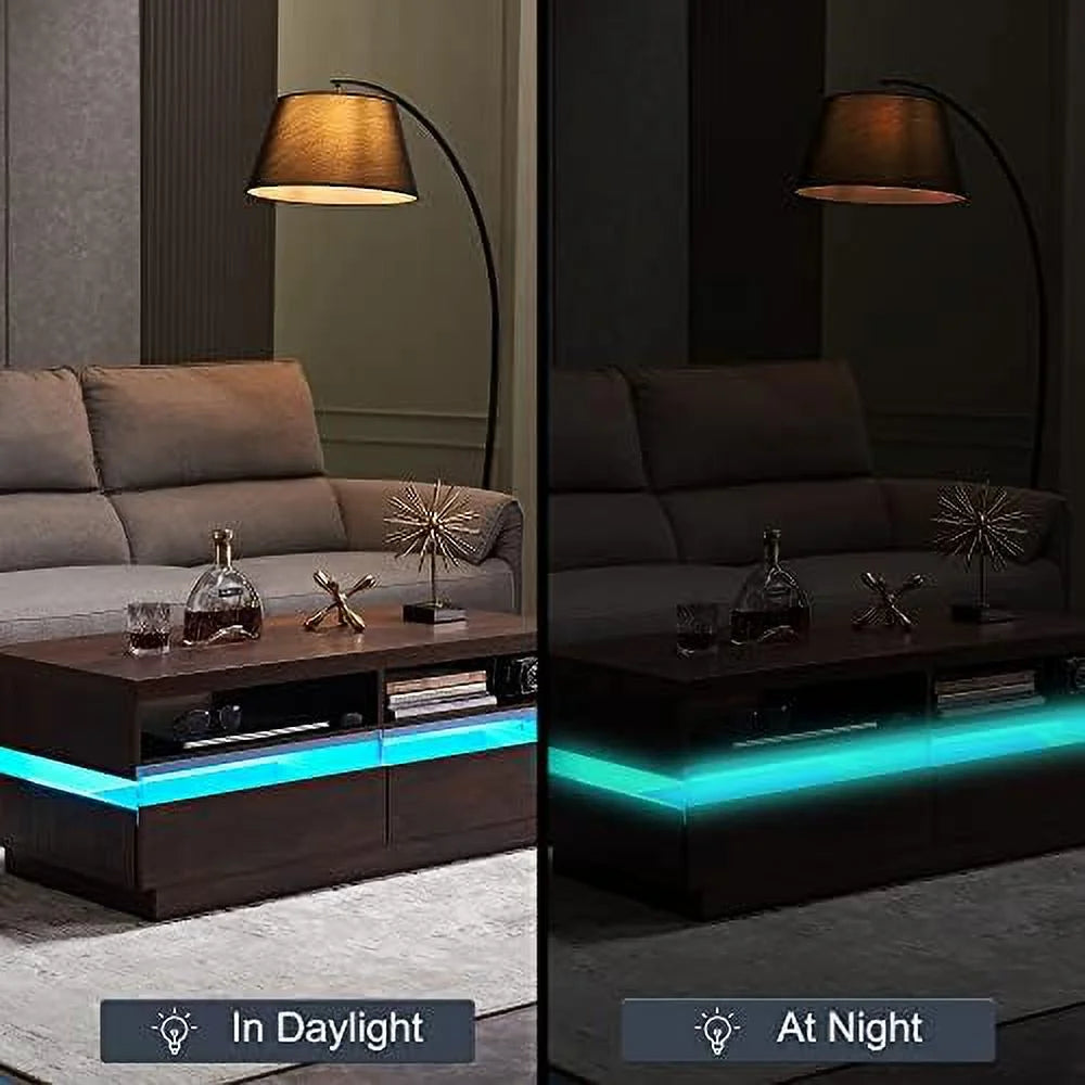 48 Inch LED Coffee Table with 2 Drawers H690940