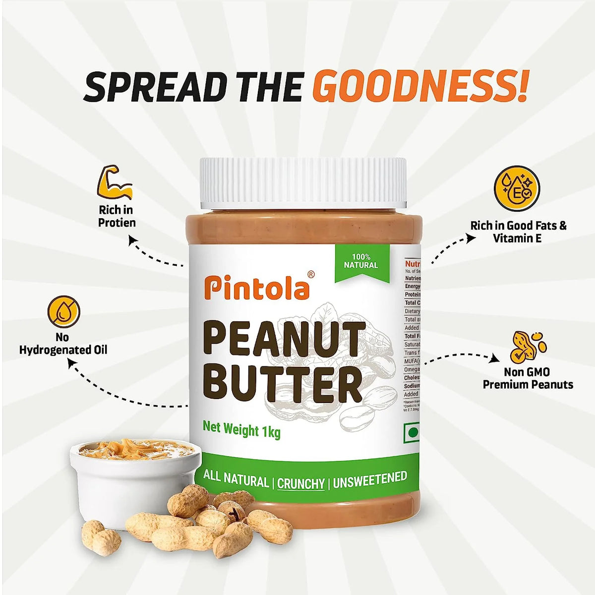 All Natural Peanut Butter Spread E65073