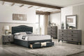 Charcoal Eastern King Size 4pc Bedroom Set Tufted Storage Bed E320