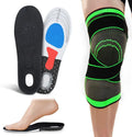 Adjustable Knee Sleeve and Arch Support Insoles Medium Y951