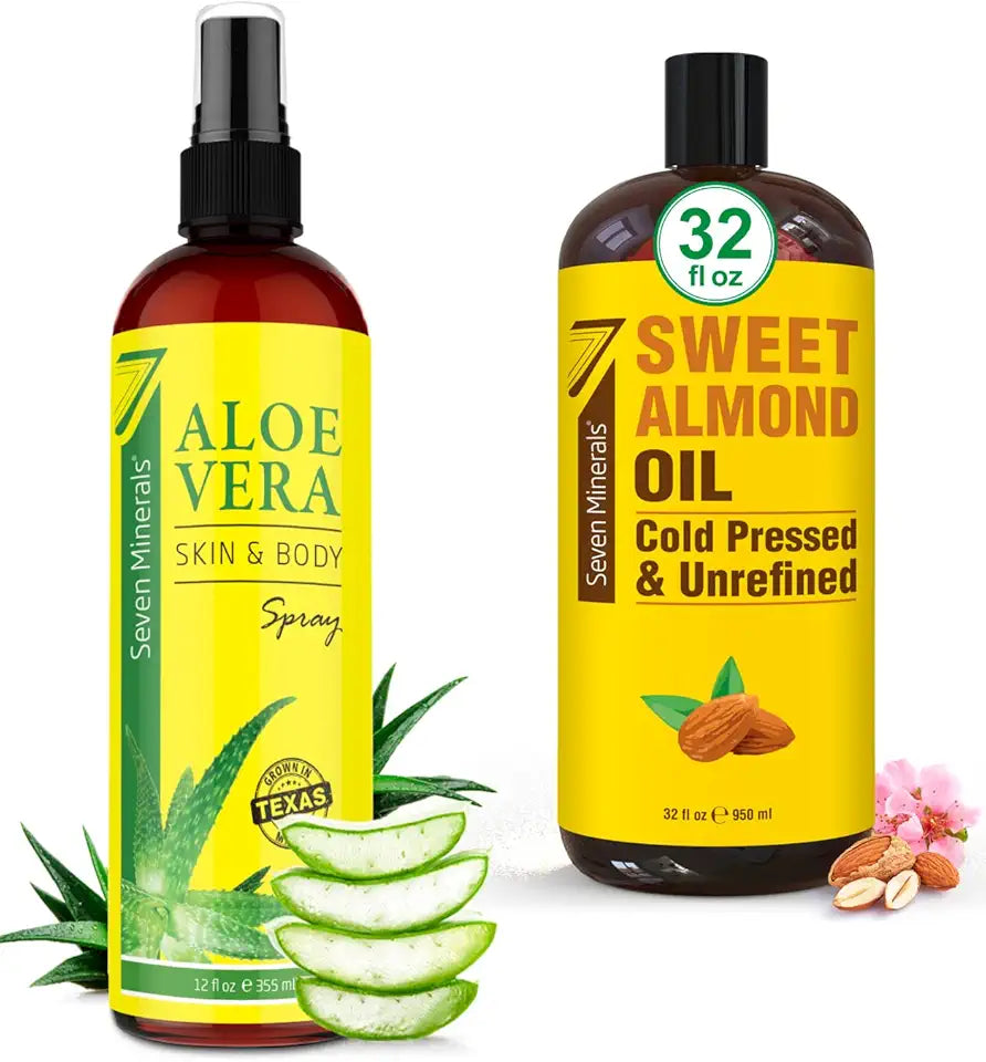 Organic Aloe Vera Spray & Sweet Almond Oil J44416