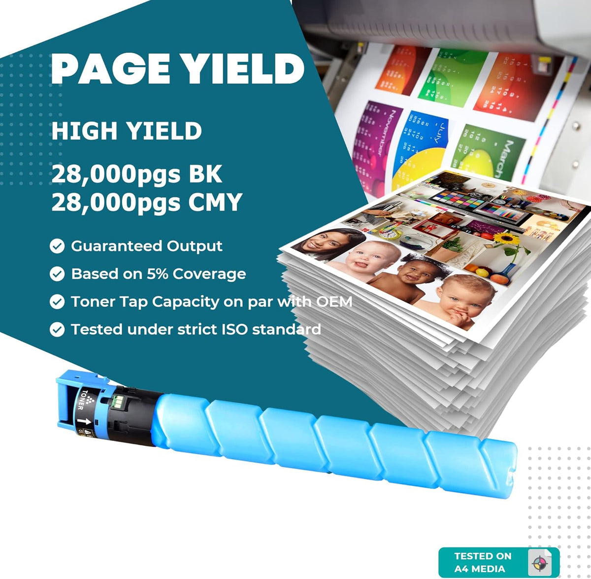 Toner Tap Compatible TN328 High Yield 4-Pack Bundle T4822