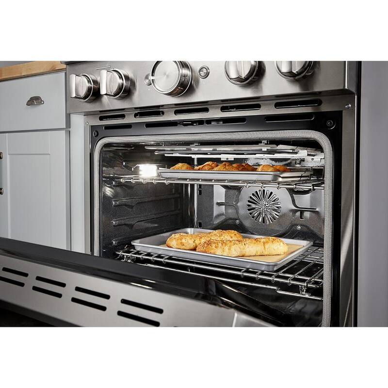 4 Burner Dual Fuel Freestanding Smart Range in Stainless Steel J694