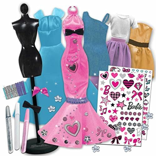 DIY Doll Clothing Kit with Fabric, Ribbons, Stickers & Sketchbook H6479