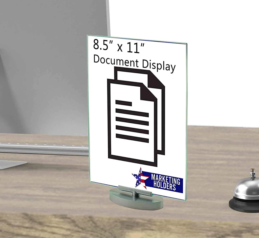6 Pack Swivel Sign Holder 8.5" x 11" Double Sided Clear Acrylic U85771