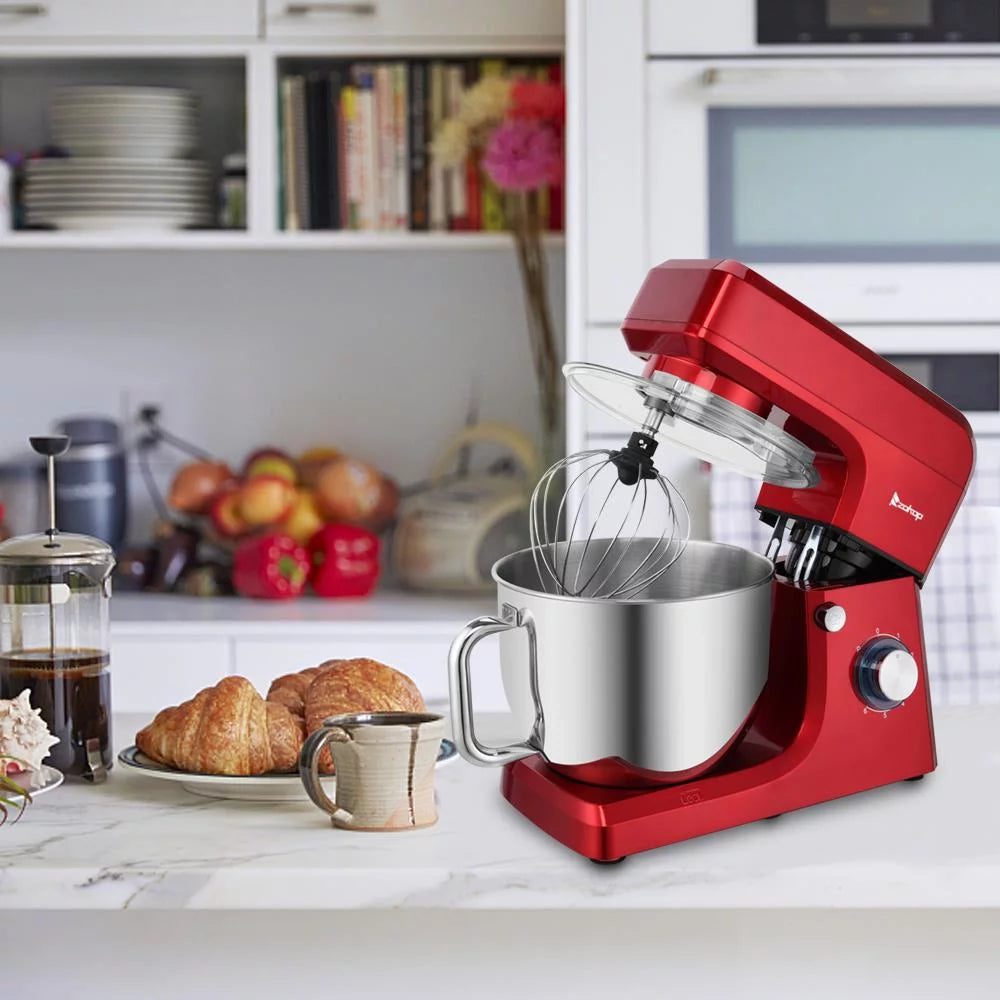 7.5QT 6-Speed Tilt-Head Electric Stand Mixer with Stainless Steel Bowl, Red V483