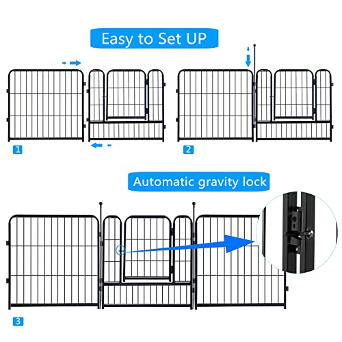 16 Panels 32 inch Heavy Duty Metal Dog Playpen Y821