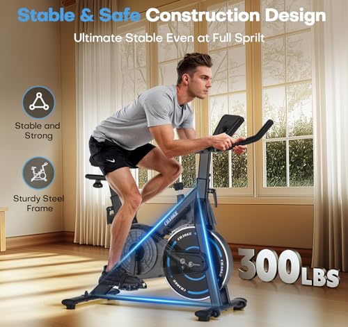 Adjustable Magnetic Resistance Stationary Bike 300LB Weight Capacity A792799