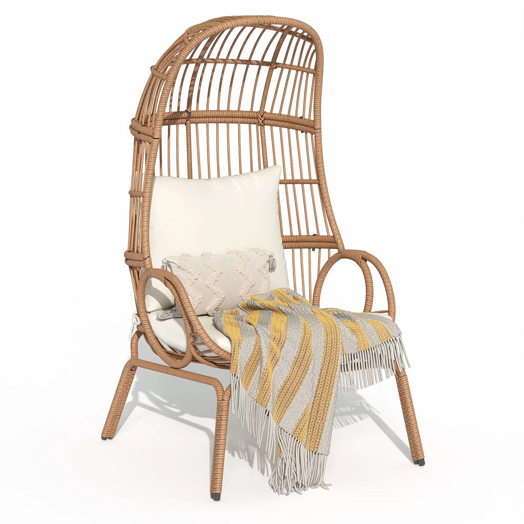 Oversized Wicker Egg Chair with Steel Frame G613