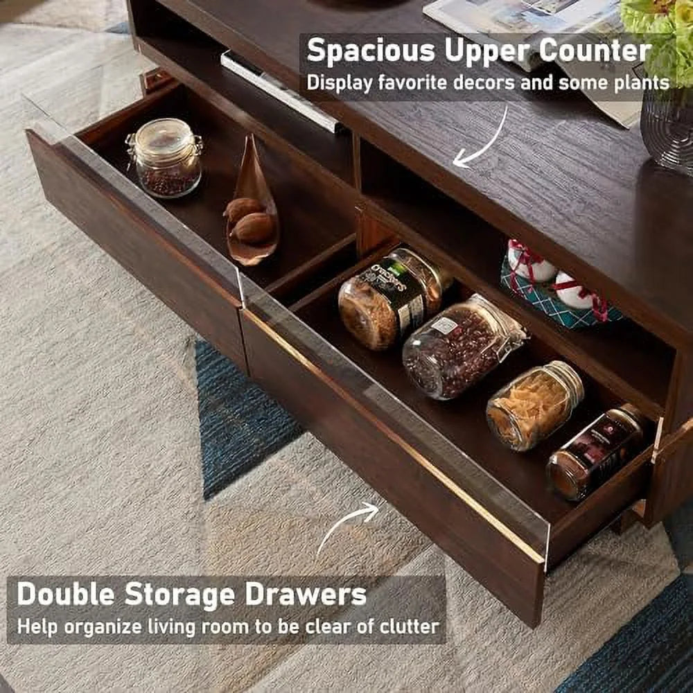 48 Inch LED Coffee Table with 2 Drawers H690940