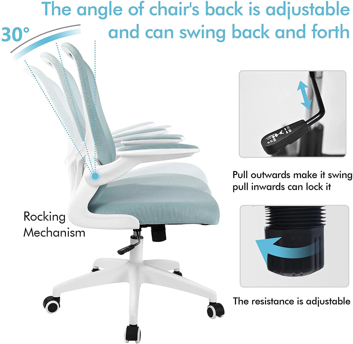 Black Ergonomic Office Chair with Lumbar Support G465974