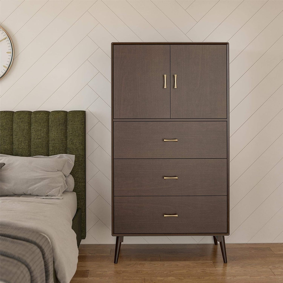 4 Shelf Walnut Bookcase O23352