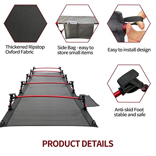 Portable Camping Cot Sleeping Cot Black S7631