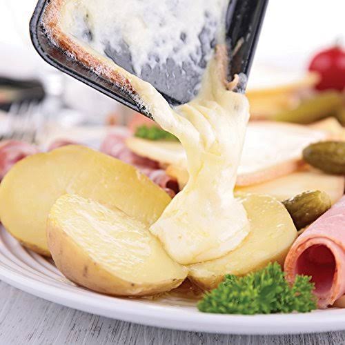 8-Person Raclette with Reversible Cast Iron Grill Plate, Black H242