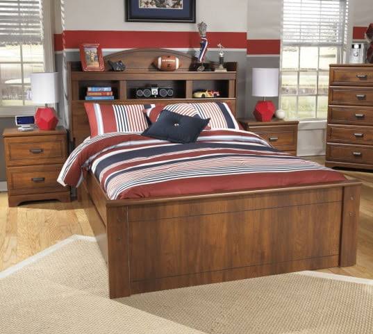 Twin Bookcase Headboard Brown E974