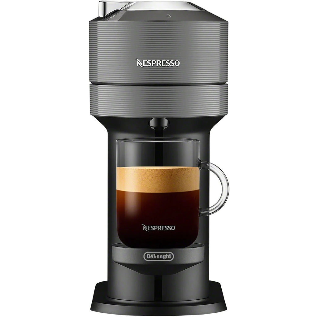 Chrome Coffee and Espresso Maker with Black Milk Frother K846