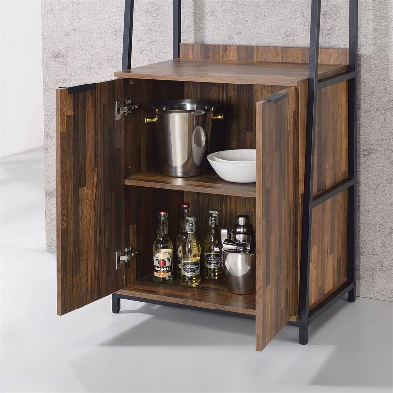 Rustic Wood 4-Shelf Bookcase W44263