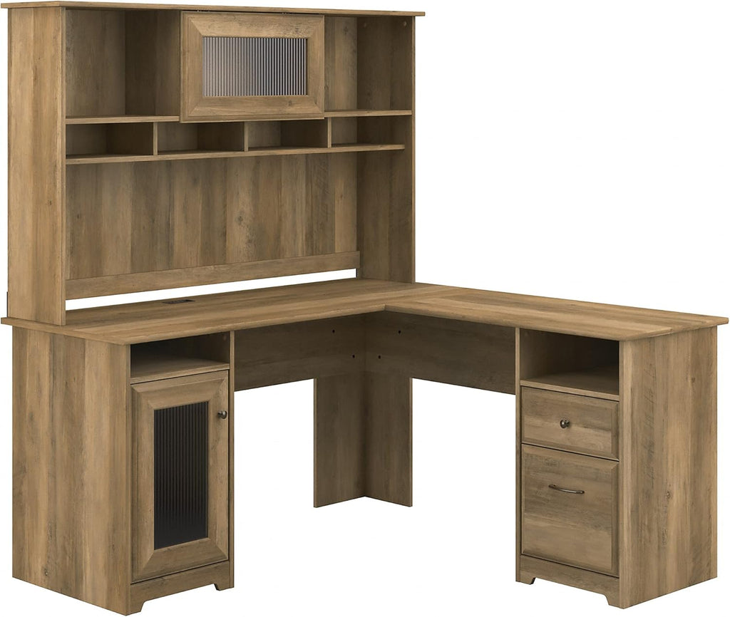 L Shaped Desk with Hutch P29633