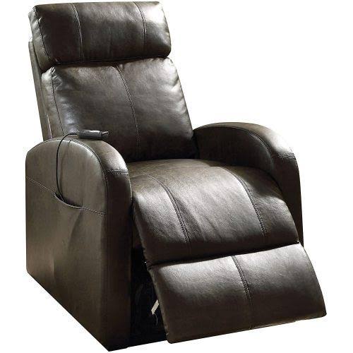 Beige PU Power Lift Recliner S582