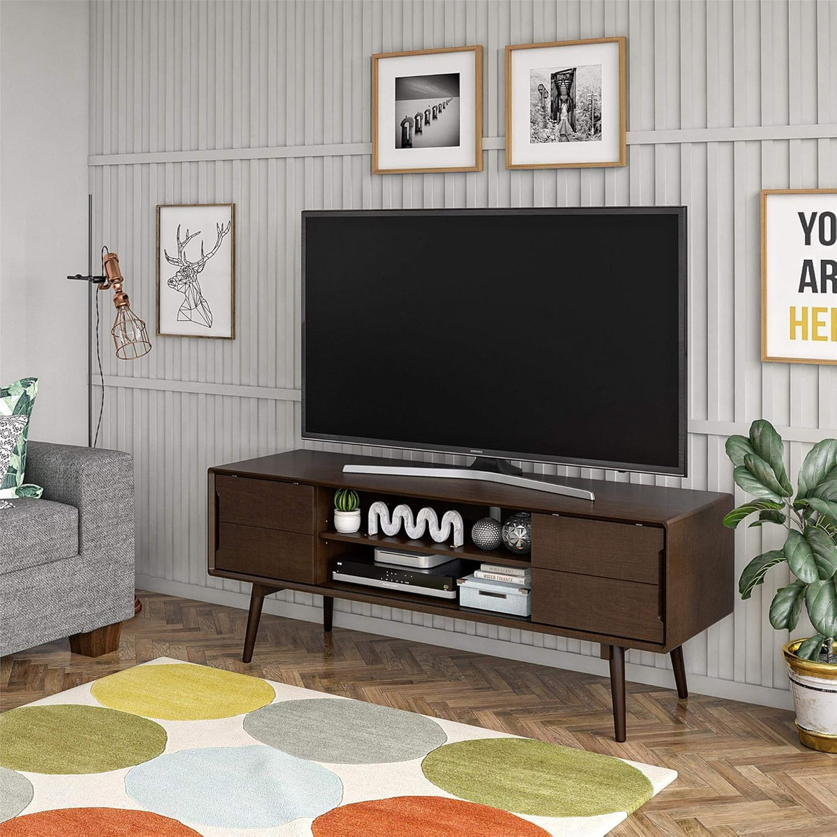 4 Shelf Walnut Bookcase O23352