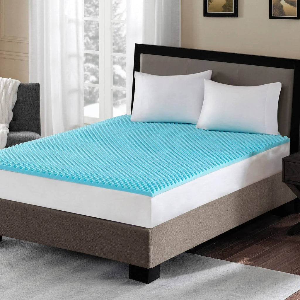 Blue California King Gel Memory Foam Topper F13611